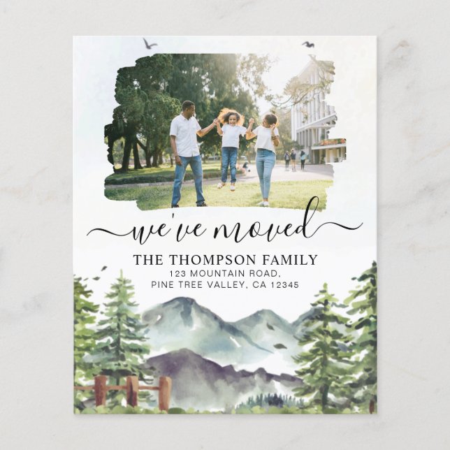 BUDGET Forest Mountain We've Moved Photo Moving (Front)