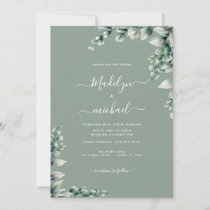 Budget-Friendly Eucalyptus Wedding Invitation 