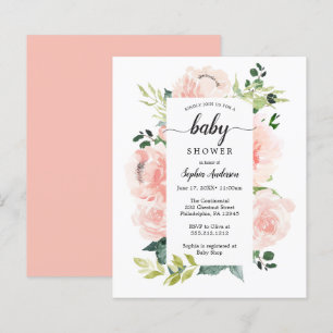 Budget Friendly Fleur Jolie Baby Shower Invitation