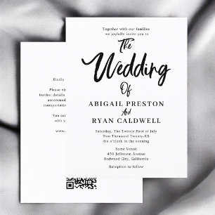 Budget Friendly Wedding Brush Script All In One Postcard