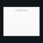 Budget From the New Mr and Mrs Couple Note Card<br><div class="desc">The design features an modern simple font. Makes a perfect,  unique gift for couples or newlyweds!</div>