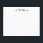 Budget From the New Mr and Mrs Couple Note Card<br><div class="desc">The design features an modern simple font. Makes a perfect,  unique gift for couples or newlyweds!</div>