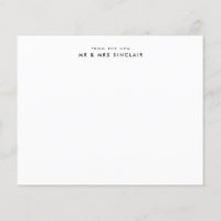 Budget From the New Mr and Mrs Couple Note Card
