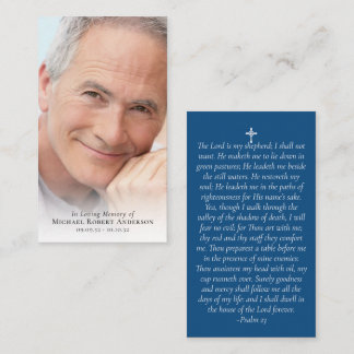 Budget Full Photo Memorial Prayer Card