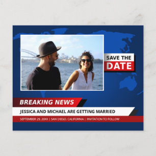 Budget Fun Breaking News TV Photo Save The Date
