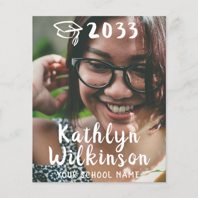 BUDGET Fun Simple 4 Photo Graduation Invitation (Front)