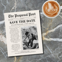 Budget Fun Wedding Newspaper Save The Date