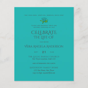 BUDGET Funeral Memorial INVITE Celebration of Life