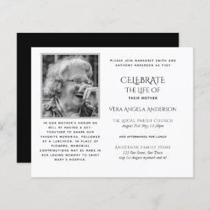 BUDGET Funeral Memorial INVITE Celebration of Life