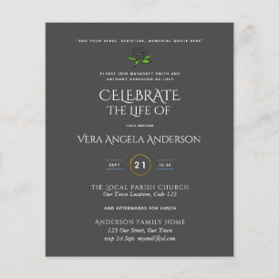 BUDGET Funeral Memorial INVITE Celebration of Life