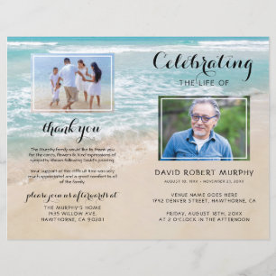 Budget Funeral Ocean Memorial Program