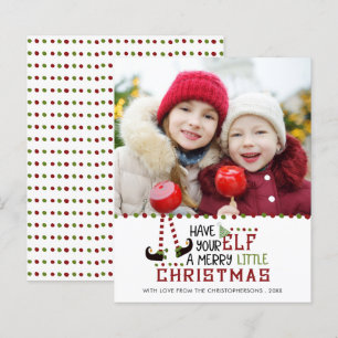 Budget Funny Christmas Elf Photo Holiday Card