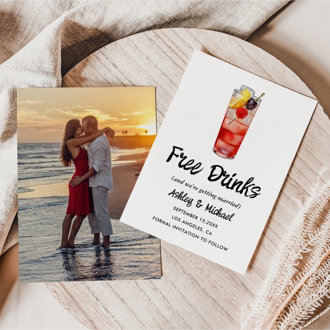 Budget Funny Photo Modern Wedding Save The Date Flyer (Creator Uploaded)