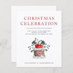 Budget Funny Santa Christmas Party Invitation