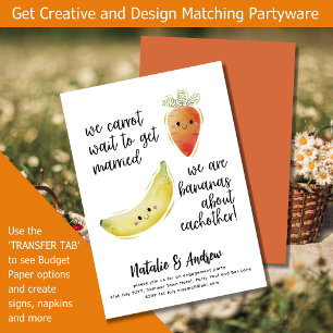 BUDGET Funny Summer Fruits Cute Bridal Shower 