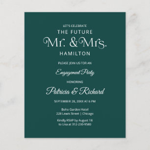 Budget Future Mr & Mrs Engagement Party Invitation