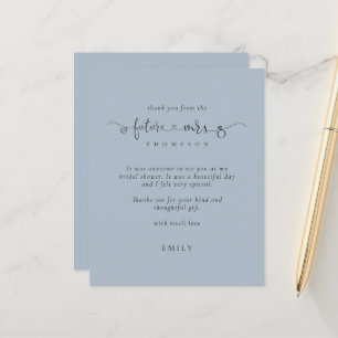 Budget Future Mrs  Bridal Shower Dusty Blue Thanks