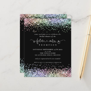 Budget Future Mrs Glitter Bridal Shower Black