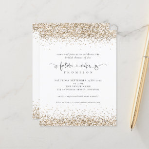 Budget Future Mrs Gold Glitter Bridal Shower