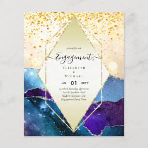 BUDGET Galaxy Agate Gold ENGAGEMENT Modern Flyer