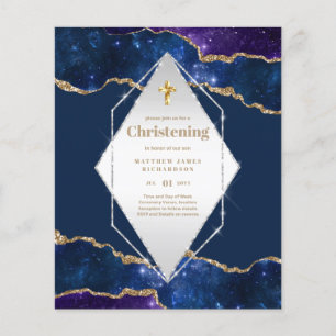 BUDGET Galaxy CHRISTENING Invites Baptism Bautizo