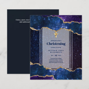 BUDGET Galaxy CHRISTENING Invites Baptism Bautizo