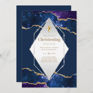 BUDGET Galaxy CHRISTENING Invites Baptism Bautizo