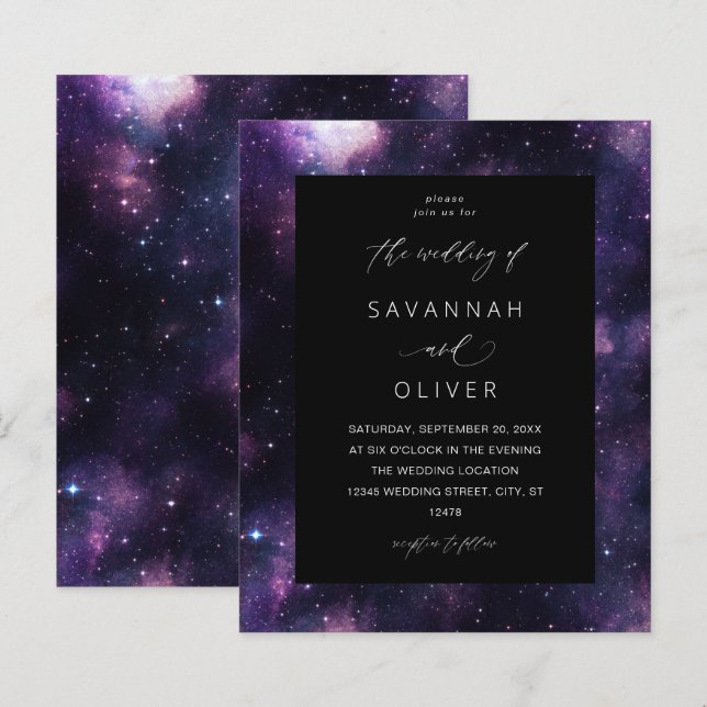 Budget Galaxy Outer Space Wedding (Front/Back)