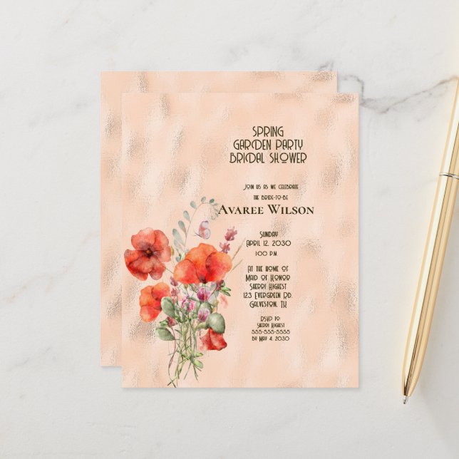 BUDGET Garden Party Bridal Shower (Front/Back In Situ)