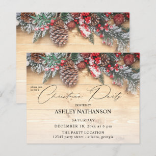Budget Garland & Berries Rustic Christmas Party
