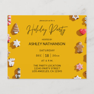 Budget Gingerbread Cookie Holiday Party Flyer