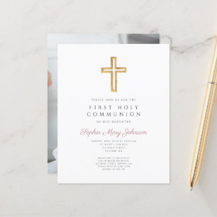 Budget Girl Religious Cross First Communion Photo