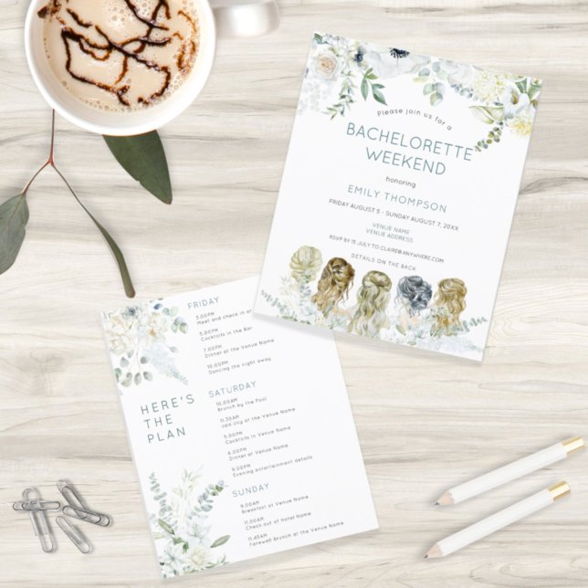 Budget Girls Itinerary Bachelorette Invitation (Creator Uploaded)