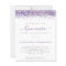 Budget Glam Purple Glitter Quinceañera Invitation