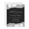 Budget Glam Silver Black 25th Anniversary Invite