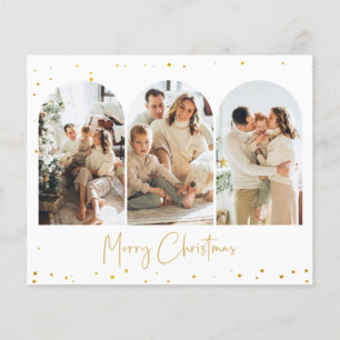 Budget Glitter Arch Christmas Photo Greeting Card