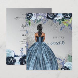 Budget Glitter Blue Dress Sweet 16 birthday