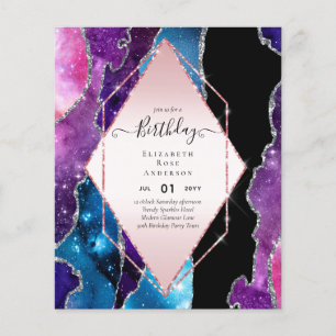 BUDGET Glitter Glam Foil Pretty Girly Any Age Flyer