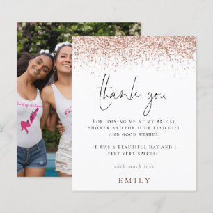 Budget Glitter Photo Bridal Shower Thank You