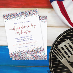 BUDGET Glitter Red Blue July 4th Independence Day
