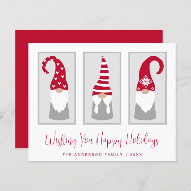 Budget Gnomes Nordic Christmas Holiday Card (Front/Back)