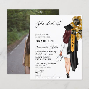 Budget Gold Black Nurse She Did It Graduation