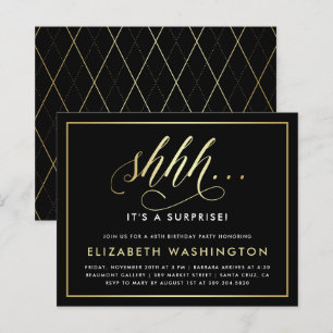 Budget Gold & Black Surprise Birthday Party