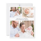 Budget Gold Cross Greenery Photo Baptism Thank You