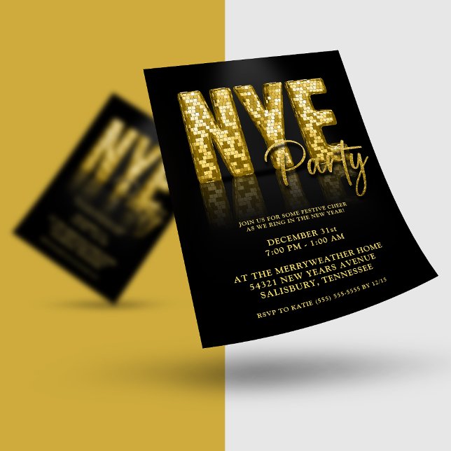 Budget Gold Disco Glitter New Years Eve FLYER (Creator Uploaded)