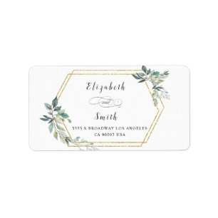 Budget Gold Frame Flyer Rustic Foliage Wedding Label