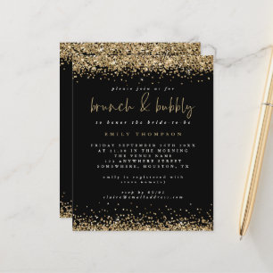 Budget Gold Glitter Brunch Bubbly Bridal Shower