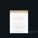 Budget Gold Glitter Twenty First Party Invite<br><div class="desc">A value for money BUDGET alternative on a smaller size 4.5 x 5.6” semi-gloss 110lbs weight, which is of similar thickness to a postcard (however is not suitable to use as a postcard.). PLEASE NOTE there is ONE invite per sheet . Gold Glitter Twenty First Party Invite. A budget price...</div>