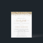 Budget Gold Glitter Twenty First Party Invite<br><div class="desc">A value for money BUDGET alternative on a smaller size 4.5 x 5.6” semi-gloss 110lbs weight, which is of similar thickness to a postcard (however is not suitable to use as a postcard.). PLEASE NOTE there is ONE invite per sheet . Gold Glitter Twenty First Party Invite. A budget price...</div>