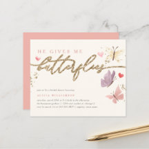 Budget Gold He Gives Me Butterflies Bridal Shower